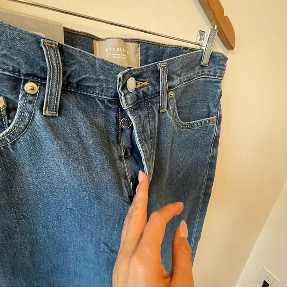 NWT Everlane Summer Slouch Jeans in Medium Blue - Picture 8 of 8
